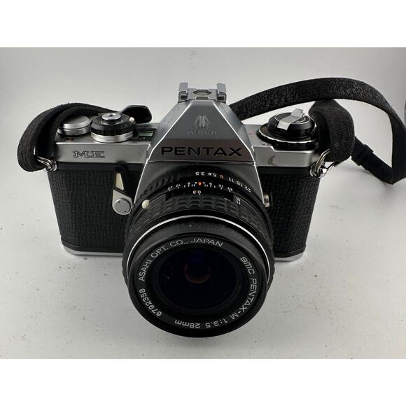 Vintage Asahi Pentax ME 35mm Film Camera Kit w/ SMC Lenses, Flash, Manuals &Case - Picture 4 of 16